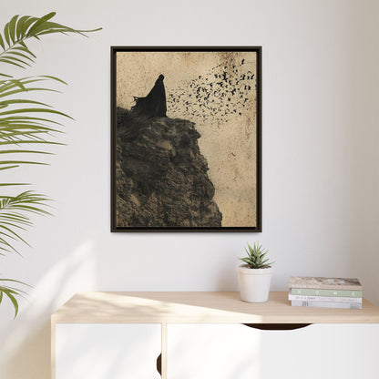 Release the Bats - Gothic Framed Matte Canvas Print