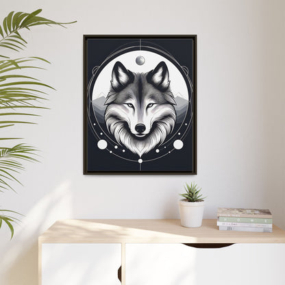 Lunar Sentinel - Framed Matte Canvas Print