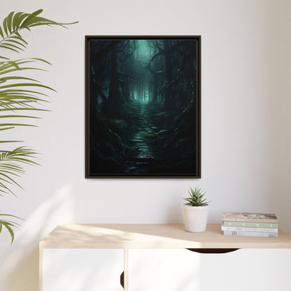 Blue Walkway - Framed Matte Canvas Print