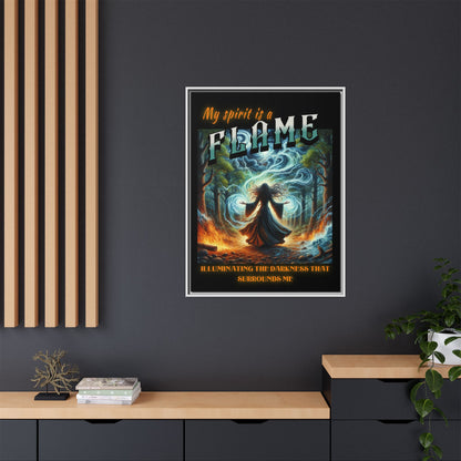 My Spirit is a Flame - Gothic Framed Matte Canvas Print