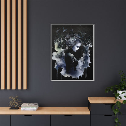Veil of Shadows - Framed Matte Canvas Print