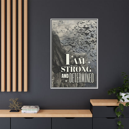 I am Strong - Gothic Framed Matte Canvas Print