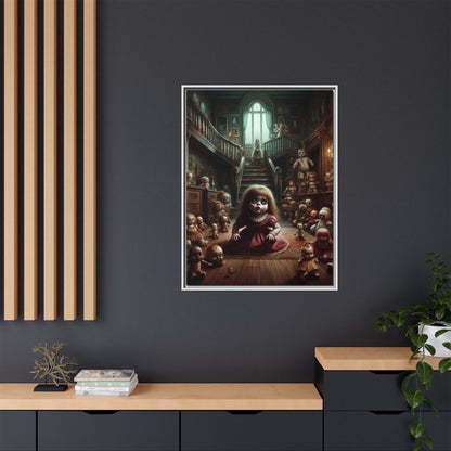 Haunted Playthings  - Framed Matte Canvas Print