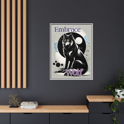 Inner Wolf - Gothic Framed Matte Canvas Print