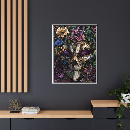 Nature's Haunting Elegance - Gothic Framed Matte Canvas Print