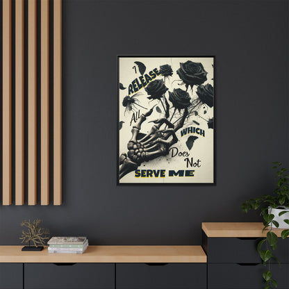 I Release All - Positive Affirmation Framed Matte Canvas Print