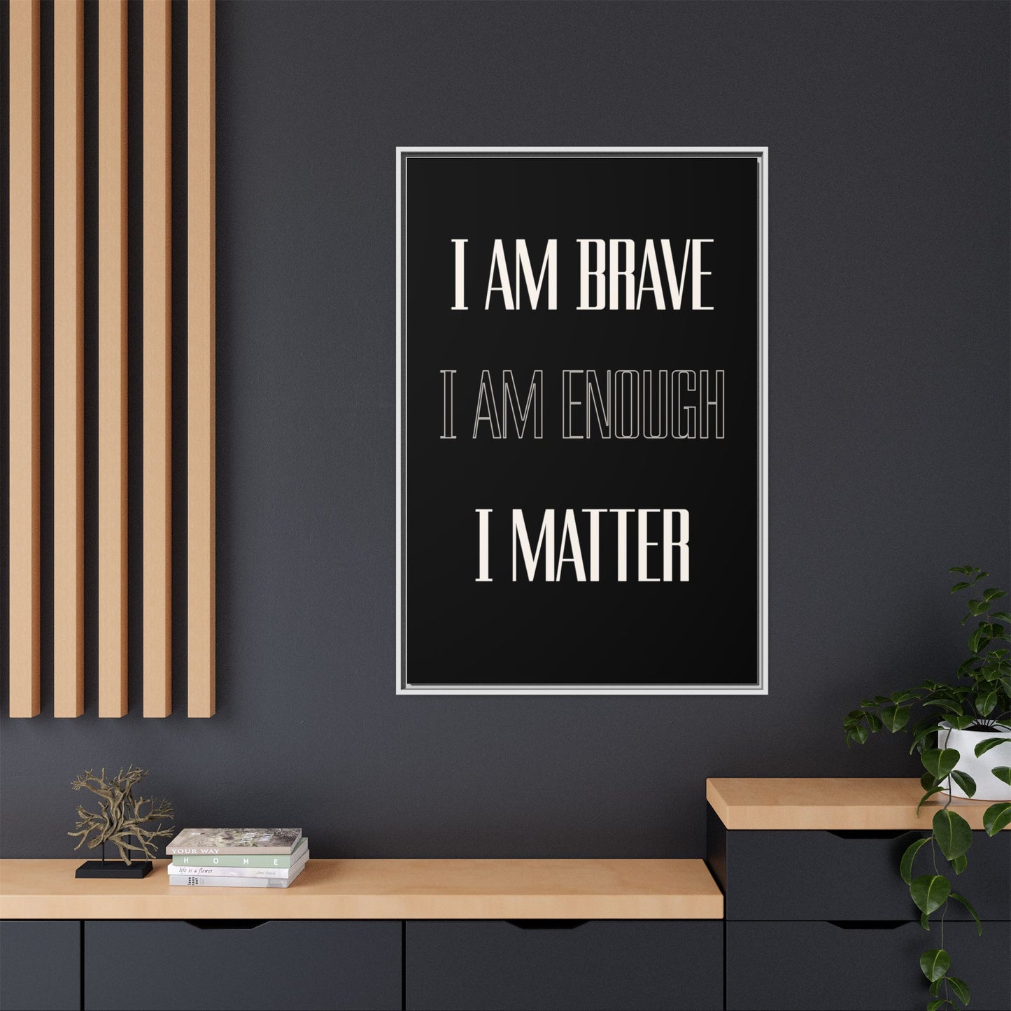 I Am Brave - Gothic Framed Matte Canvas Print