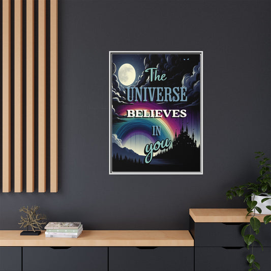 The Universe - Positive Affirmation Framed Matte Canvas Print