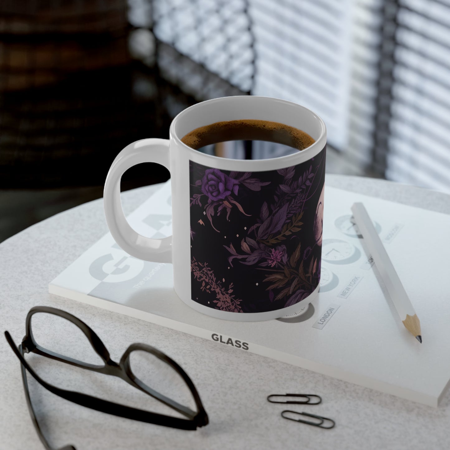 Moonlit Blooms - 11oz White Mug