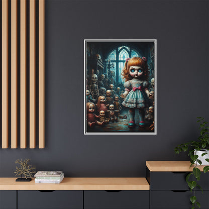 The Dolls Dominion - Framed Matte Canvas Print