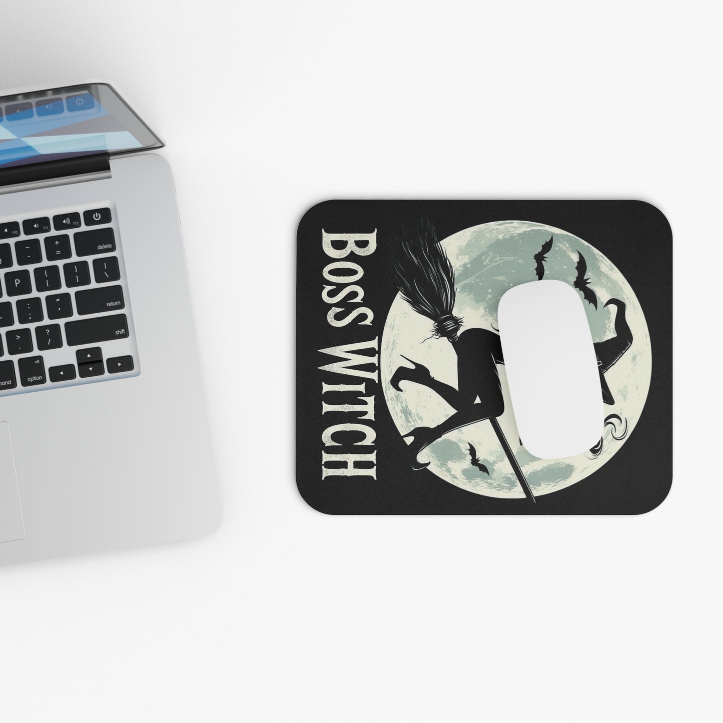 Boss Witch - Black - Gothic-Themed Rubber Based Mouse Pad
