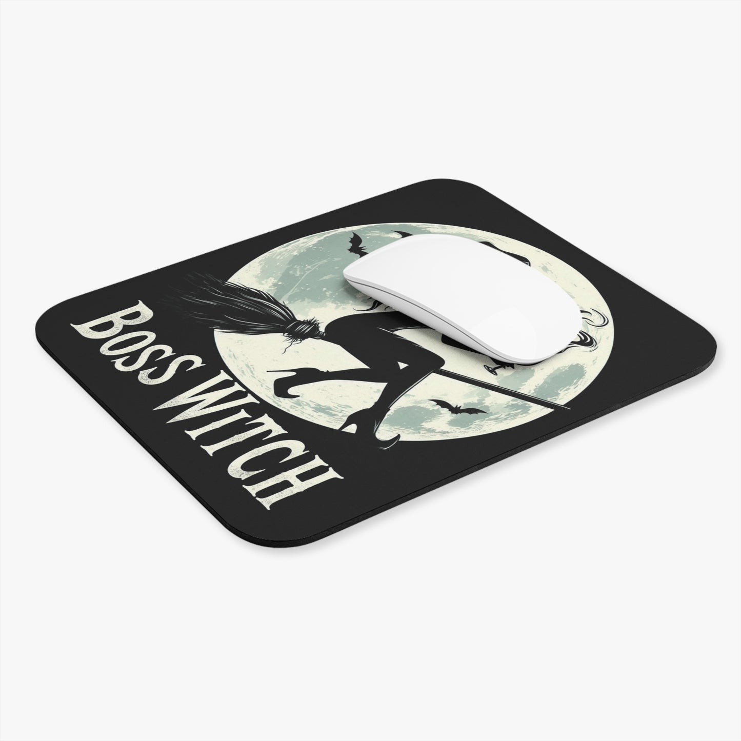 Boss Witch - Black - Gothic-Themed Rubber Based Mouse Pad