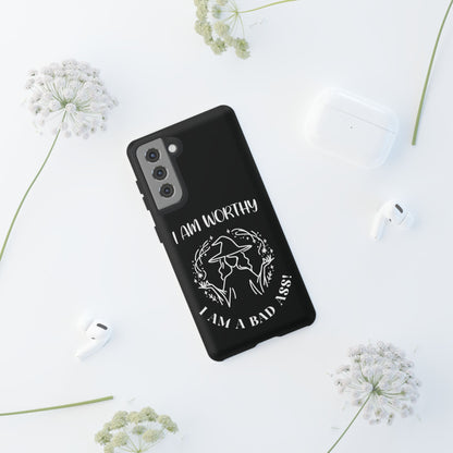 I Am Worthy - Tough Cases - Black - For Samsung, Pixel & iPhone