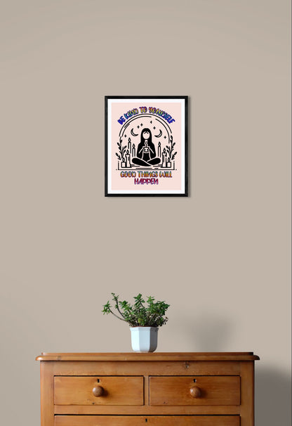 Be Kind - Framed Matte Canvas Print