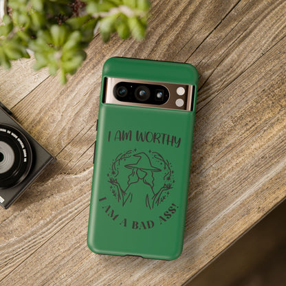I Am Worthy - Tough Cases - Green - For Samsung, Pixel & iPhone