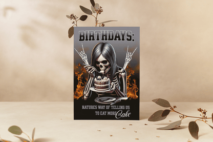 Eat More Cake - Alternative Birthday Wishes Card