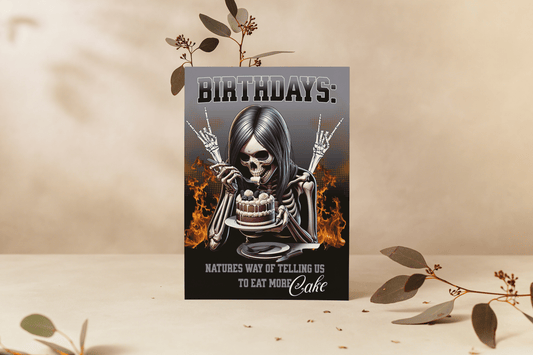 Eat More Cake - Alternative Birthday Wishes Card