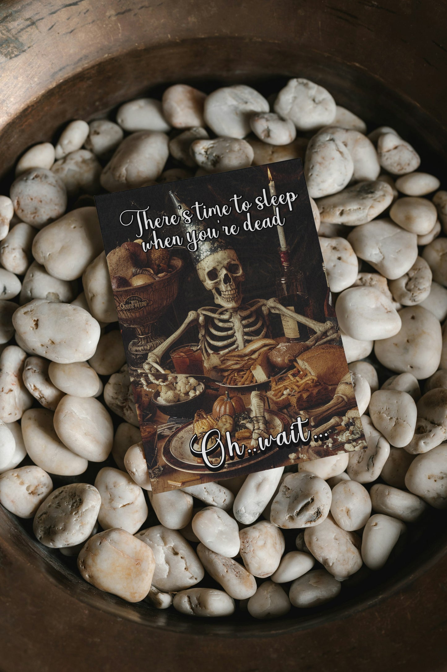 Sleep When You're Dead - Alternative Greeting Card