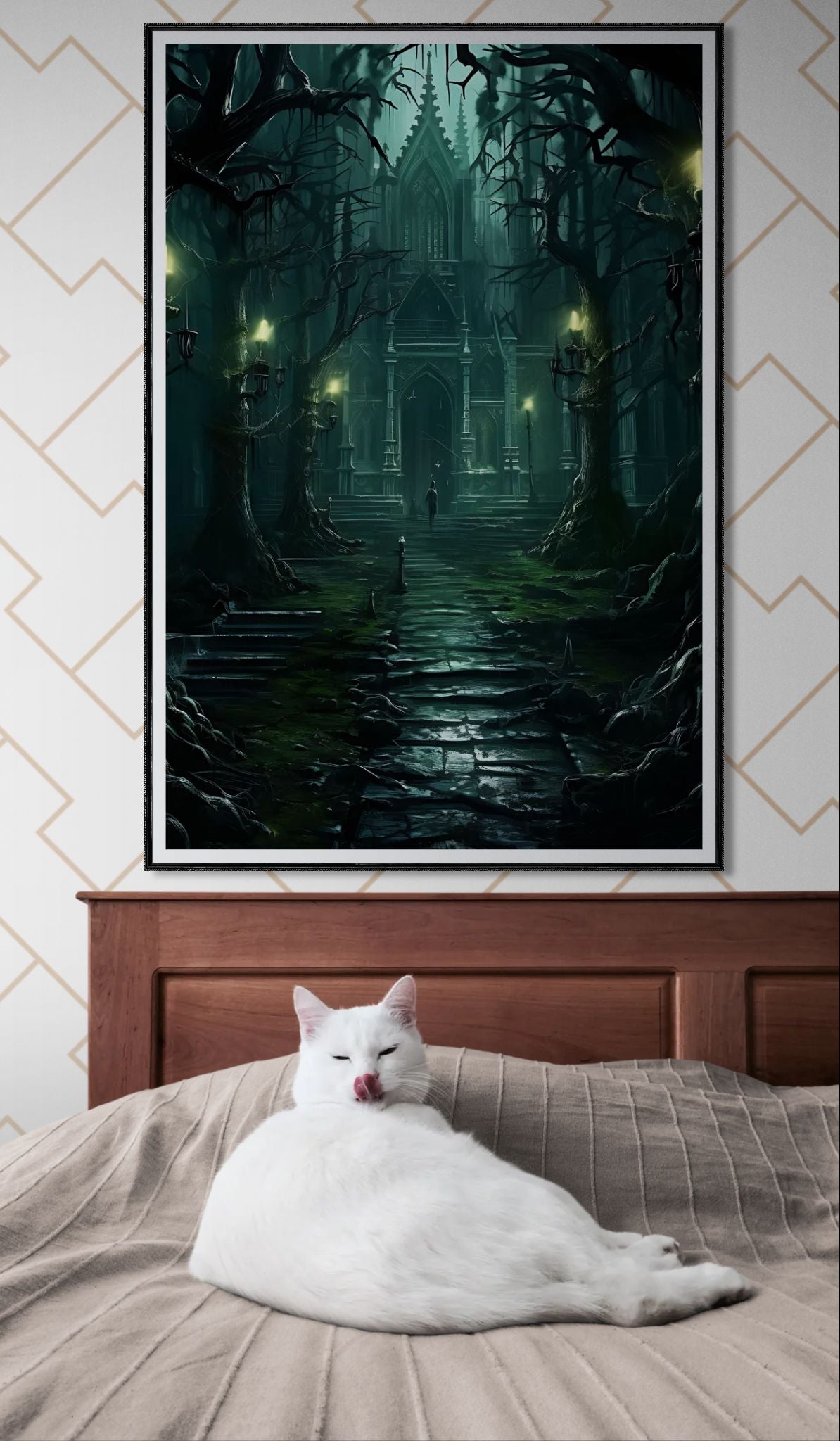 Abandoned Castle - Framed Matte Canvas Print