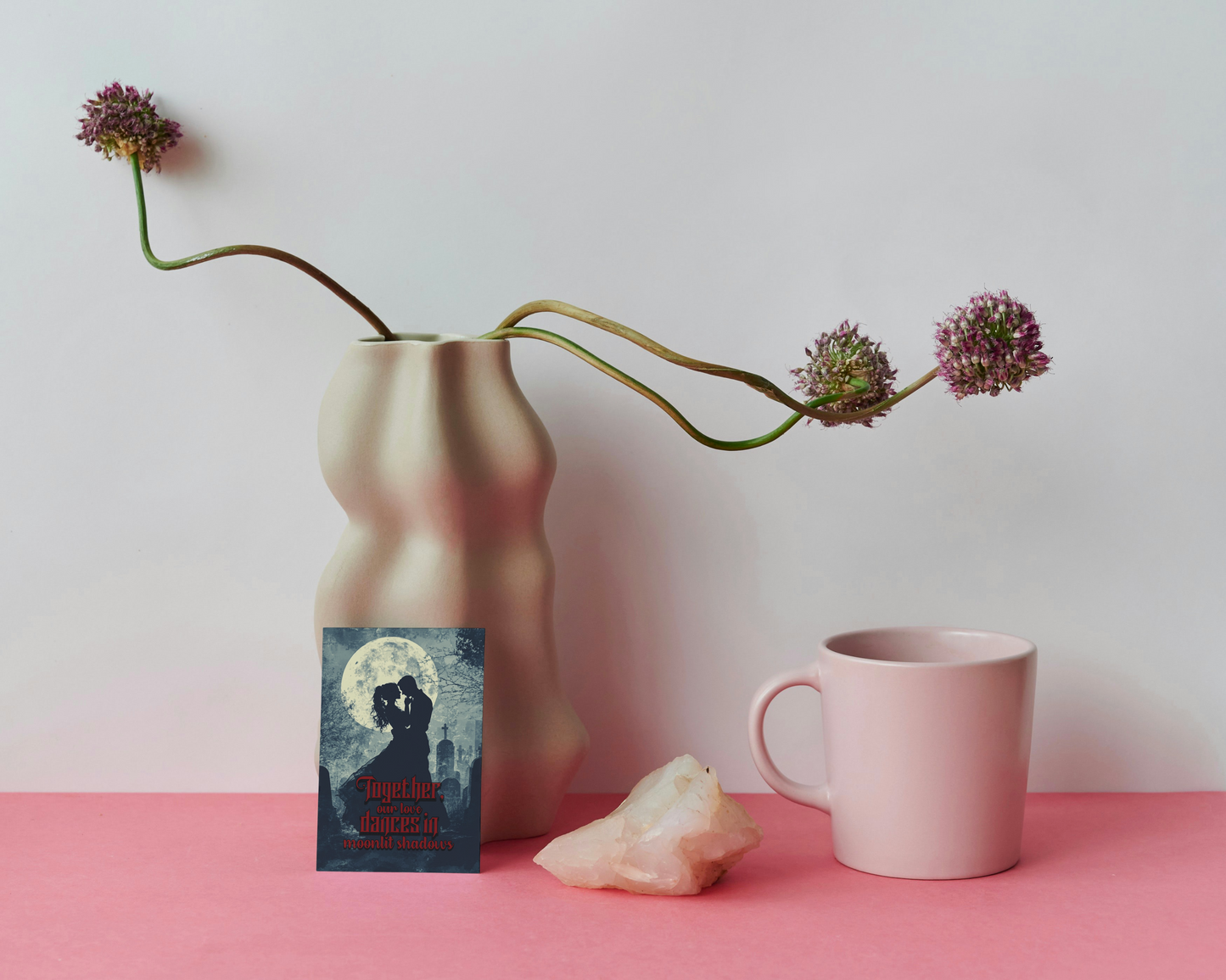 Moonlit Shadows - Alternative Greeting Card for Romantic Goths