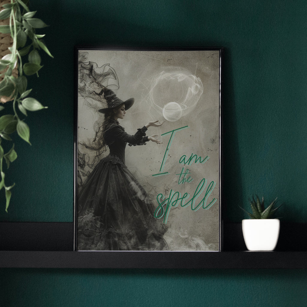 I Am the Spell - Gothic Framed Matte Canvas Print