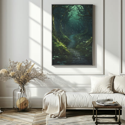 Forest Walk - Gothic Framed Matte Canvas Print