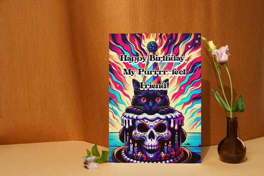 My Purrr-fect Friend - Alternative Birthday Wishes Card