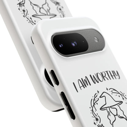 I Am Worthy - Tough Cases - White - For Samsung, Pixel & iPhone