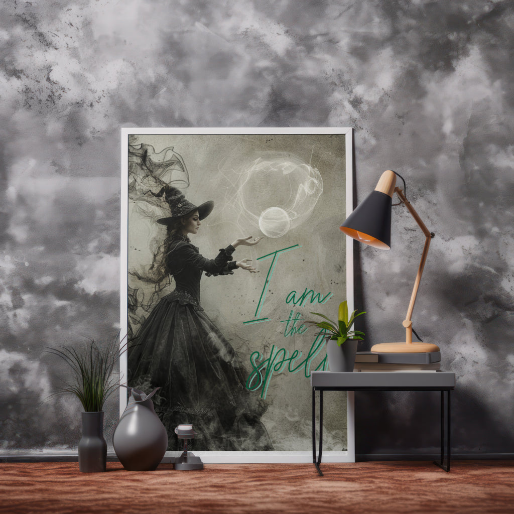 I Am the Spell - Gothic Framed Matte Canvas Print