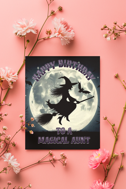 Magical Aunt - Alternative Birthday Wishes Card