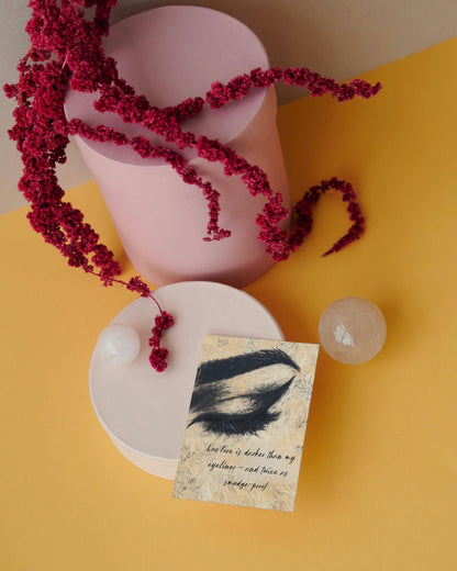 Smudgeproof Gothic Greeting Card - Alternative Greeting Card for Romantic Goths
