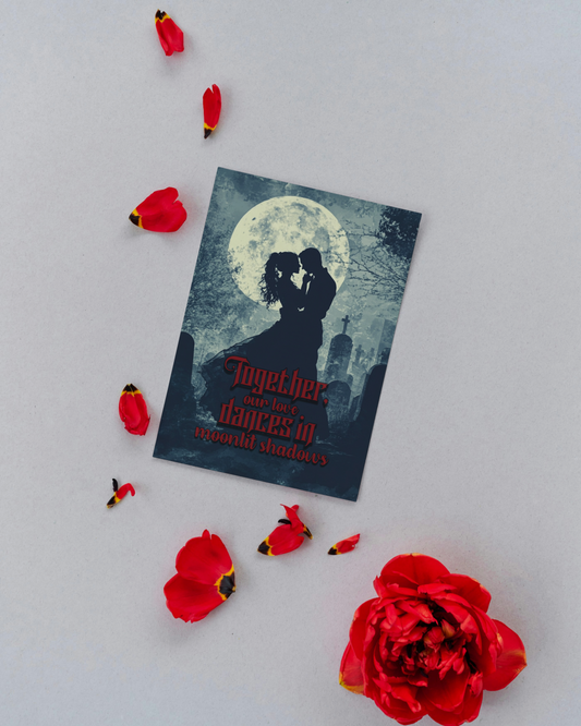 Moonlit Shadows - Alternative Greeting Card for Romantic Goths