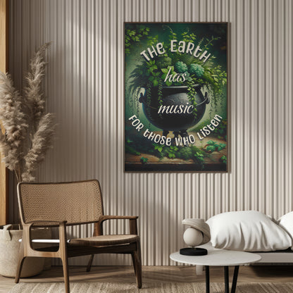Earth Music - Framed Canvas Wall Art
