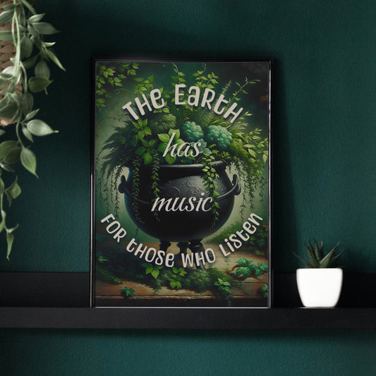 Earth Music - Framed Canvas Wall Art