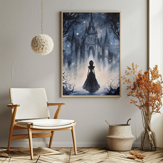 Enchanted Shadows - Gothic Framed Matte Canvas Print