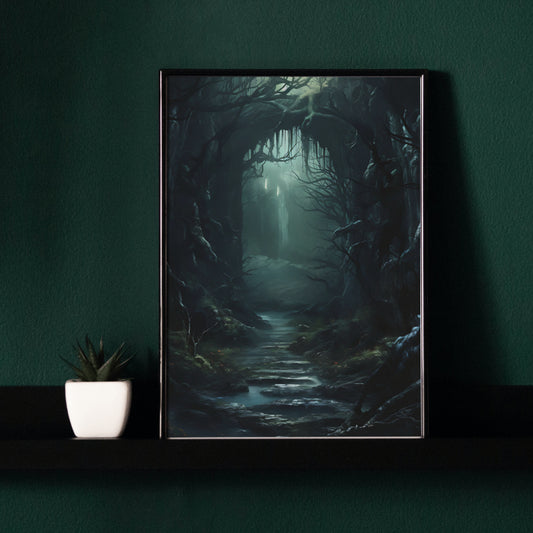 Midnight Glade - Framed Matte Canvas Art