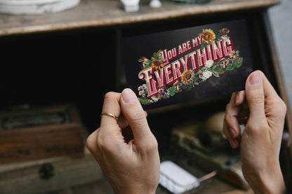 You Are My Everything - Alternative Greeting Card for Romantic Goths