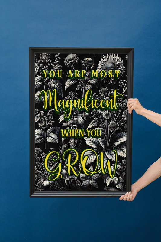 Most Magnificent - Positive Affirmation Framed Matte Canvas Print