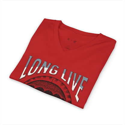 Unisex Jersey Short Sleeve V-Neck Tee - Long Live Summer