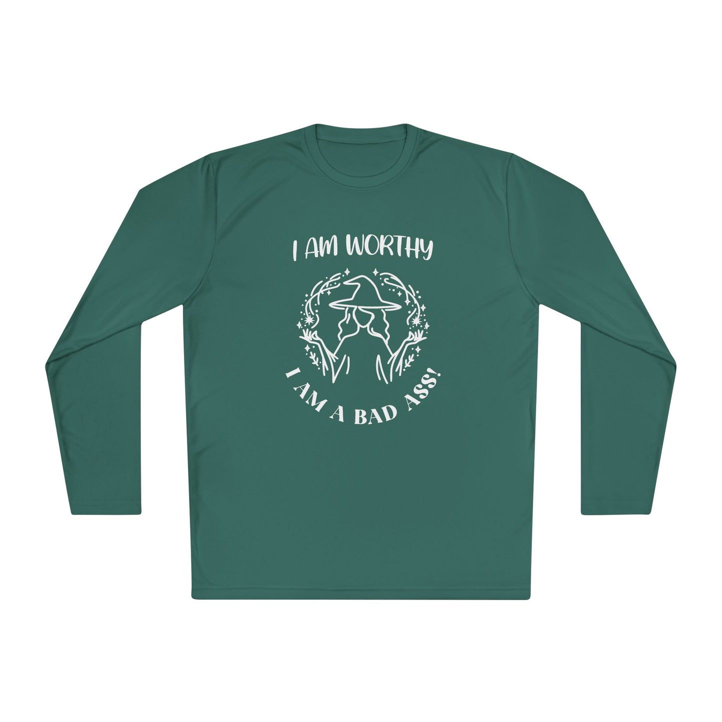 I Am Worthy - Unisex Lightweight Long Sleeve Tee - Positive Affirmation