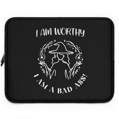 I Am Worthy - Black - Gothic Laptop Sleeve