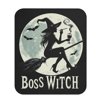 Boss Witch - Black - Gothic-Themed Rubber Based Mouse Pad