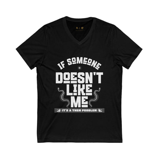 A Them Problem - Unisex Jersey Short Sleeve V-Neck Tee