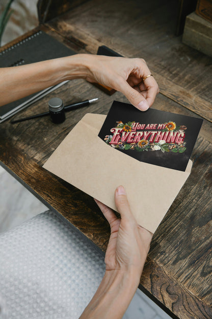 You Are My Everything - Alternative Greeting Card for Romantic Goths