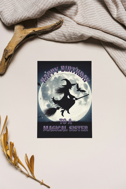 Magical Sister - Alternative Birthday Wishes Card