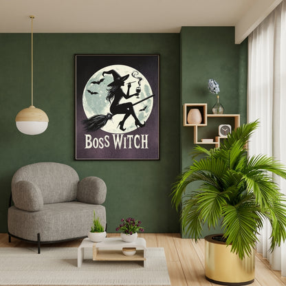 Boss Witch - Framed Matte Canvas Print