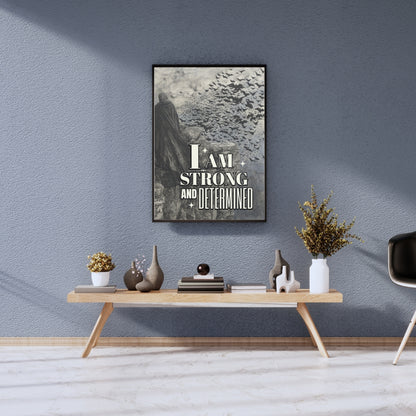 I am Strong - Gothic Framed Matte Canvas Print