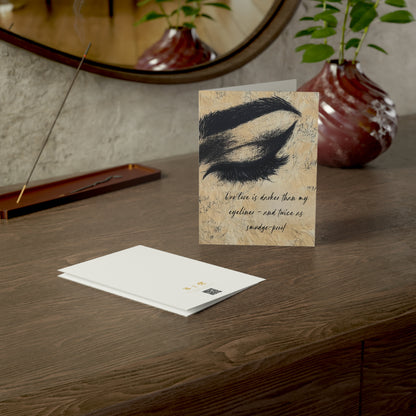 Smudgeproof Gothic Greeting Card - Alternative Greeting Card for Romantic Goths