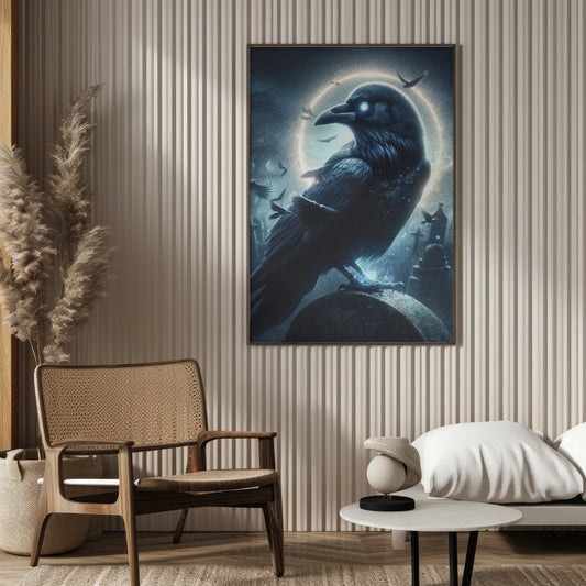 Halo of the Crow - Framed Matte Canvas Print