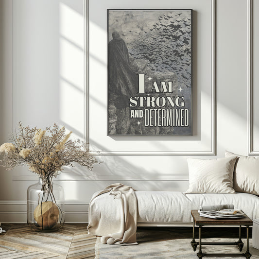I am Strong - Gothic Framed Matte Canvas Print